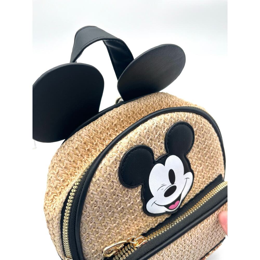 DISNEY NWOT Primark Backpack, Woven Straw, Mickey Mouse Ears - Picture 7 of 11
